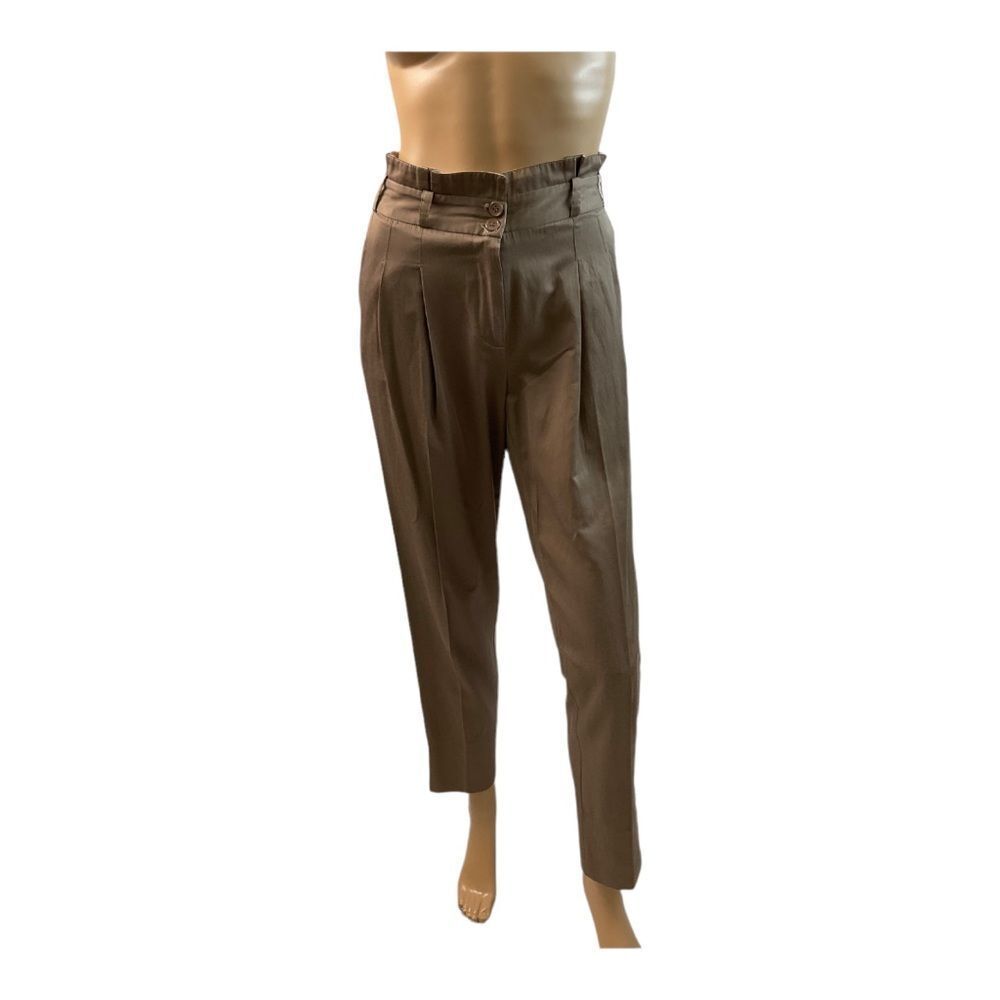 Paraella Women's Size Small Beige high Rise Pants Trousers.